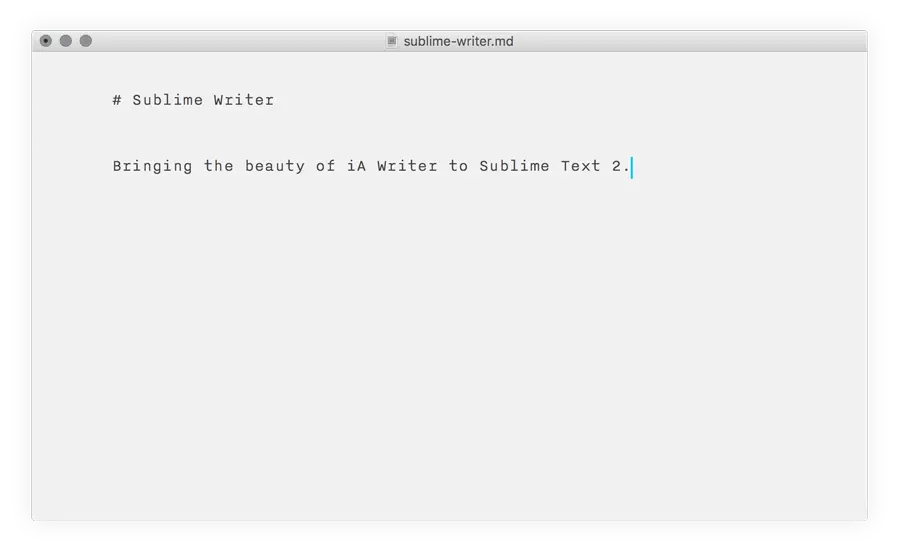 Sublime Writer